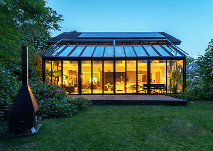 Зимний сад, крыши, зенитные фонари